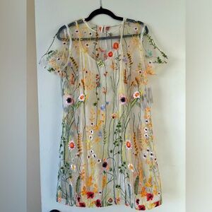 Embroidered floral dress